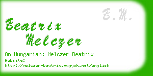 beatrix melczer business card